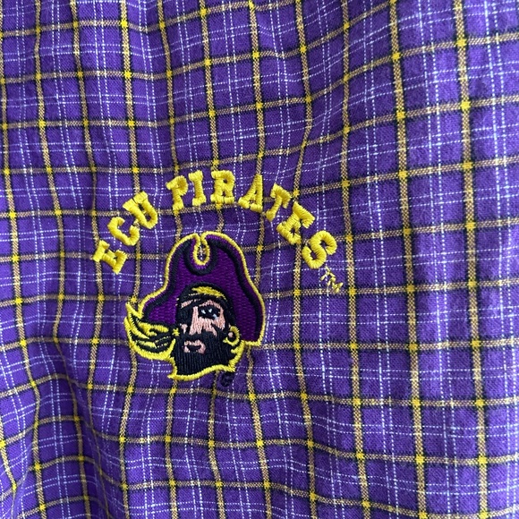 ECU | Vintage East Carolina Pirates Purple Drawstring PJ Pants Unisex Size Small - Picture 3 of 9